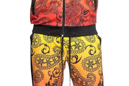 Men'S Side Stripe Zipper Jacket Drawstring Waistband Tracksuit