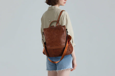 Women Backpack Purse PU Leather Anti-Theft Casual Shoulder Bag Fashion Ladies Satchel Bags